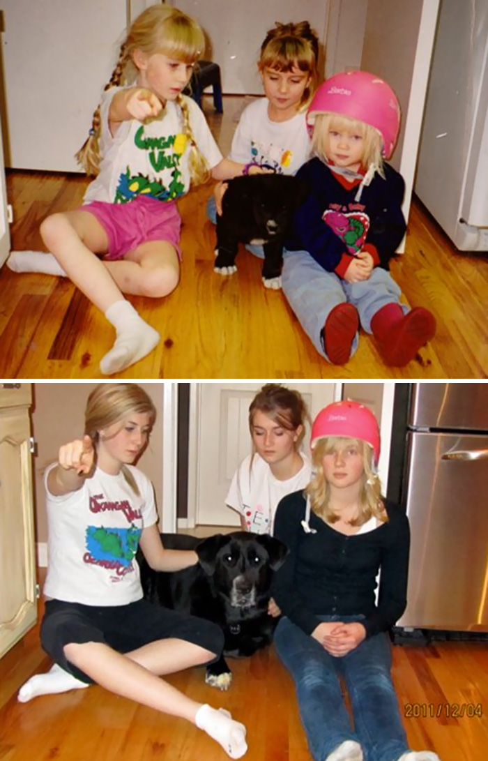 Фотография: Выросли вместе: собаки и их хозяева в начале дружбы и через много лет №11 - BigPicture.ru