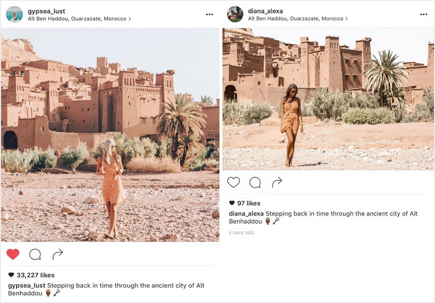 Фотография: Пара обнаружила, что кто-то в точности копирует их снимки из поездок в Instagram №12 - BigPicture.ru