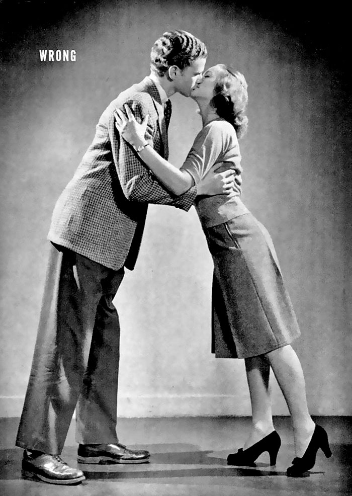 Фотография: Редакция журнала LIFE 1940-х годов учит, как правильно целоваться №2 - BigPicture.ru