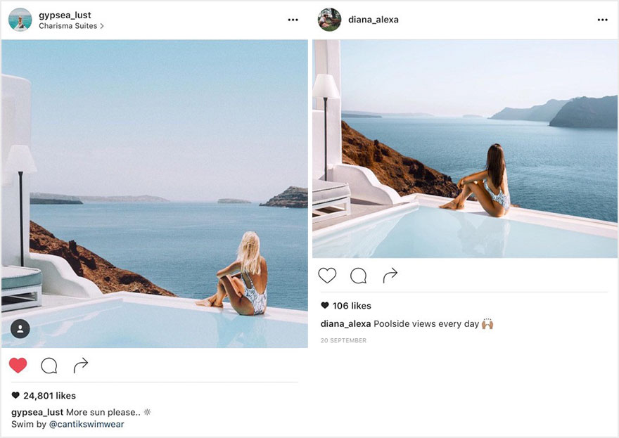 Фотография: Пара обнаружила, что кто-то в точности копирует их снимки из поездок в Instagram №13 - BigPicture.ru