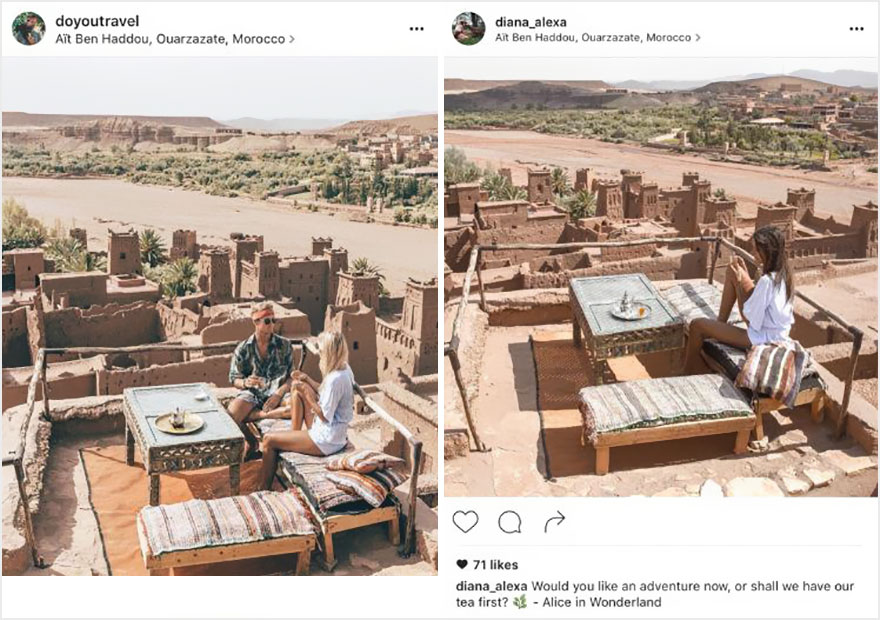 Фотография: Пара обнаружила, что кто-то в точности копирует их снимки из поездок в Instagram №15 - BigPicture.ru