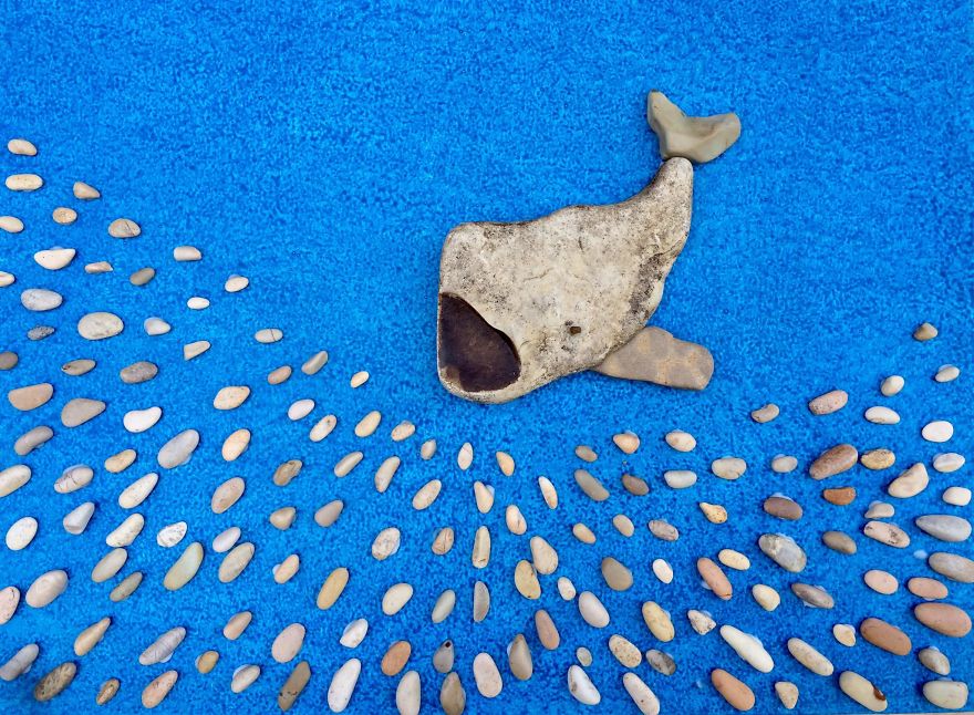 Фотография: Художник составляет удивительно реалистичные картины из камней, найденных на пляже №19 - BigPicture.ru
