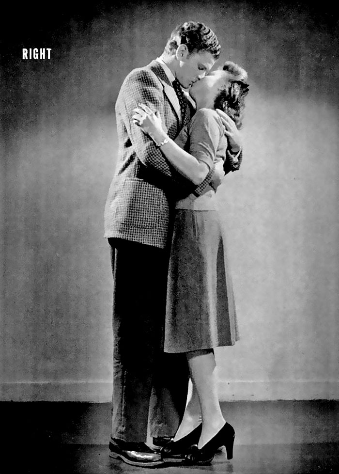 Фотография: Редакция журнала LIFE 1940-х годов учит, как правильно целоваться №3 - BigPicture.ru