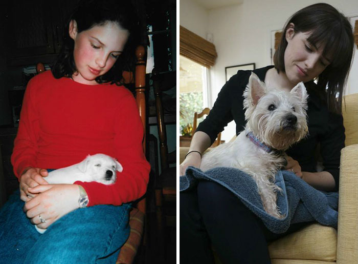 Фотография: Выросли вместе: собаки и их хозяева в начале дружбы и через много лет №27 - BigPicture.ru