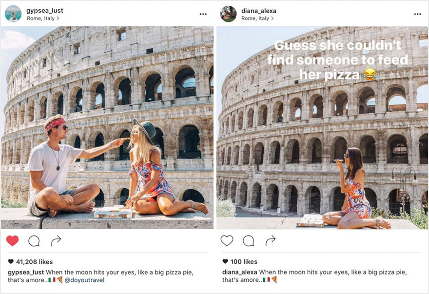 Фотография: Пара обнаружила, что кто-то в точности копирует их снимки из поездок в Instagram №4 - BigPicture.ru