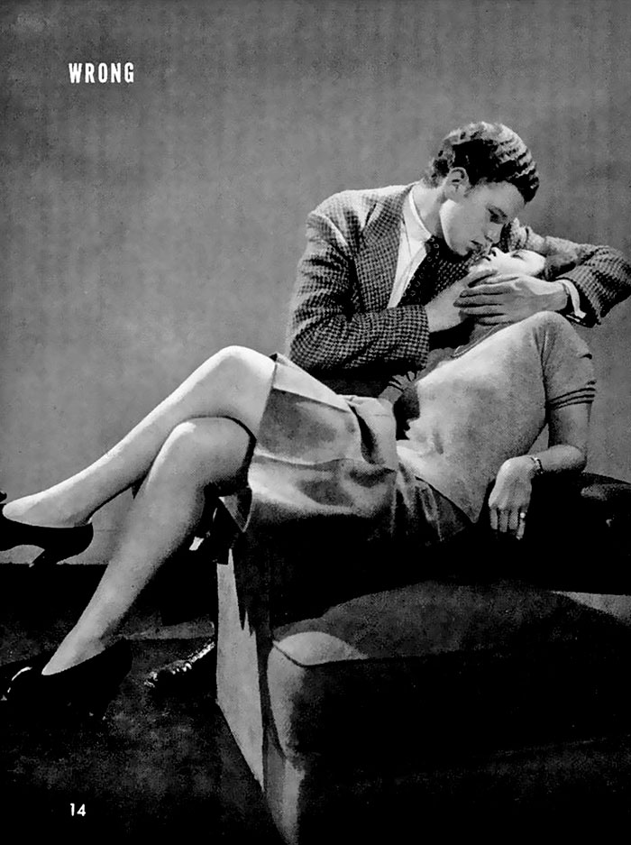 Фотография: Редакция журнала LIFE 1940-х годов учит, как правильно целоваться №4 - BigPicture.ru