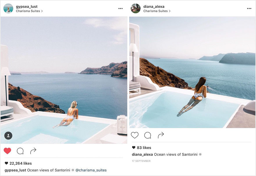 Фотография: Пара обнаружила, что кто-то в точности копирует их снимки из поездок в Instagram №5 - BigPicture.ru
