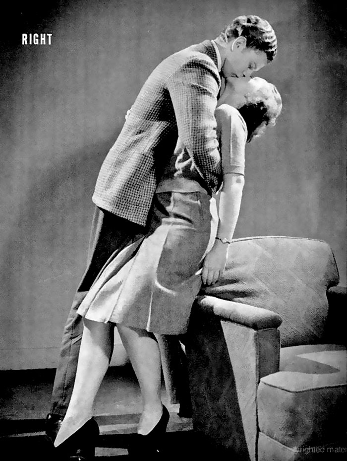 Фотография: Редакция журнала LIFE 1940-х годов учит, как правильно целоваться №5 - BigPicture.ru