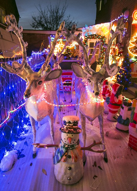 Фотография: Все лучшее сразу: фанаты Рождества украсили дом всем, чем только можно №6 - BigPicture.ru