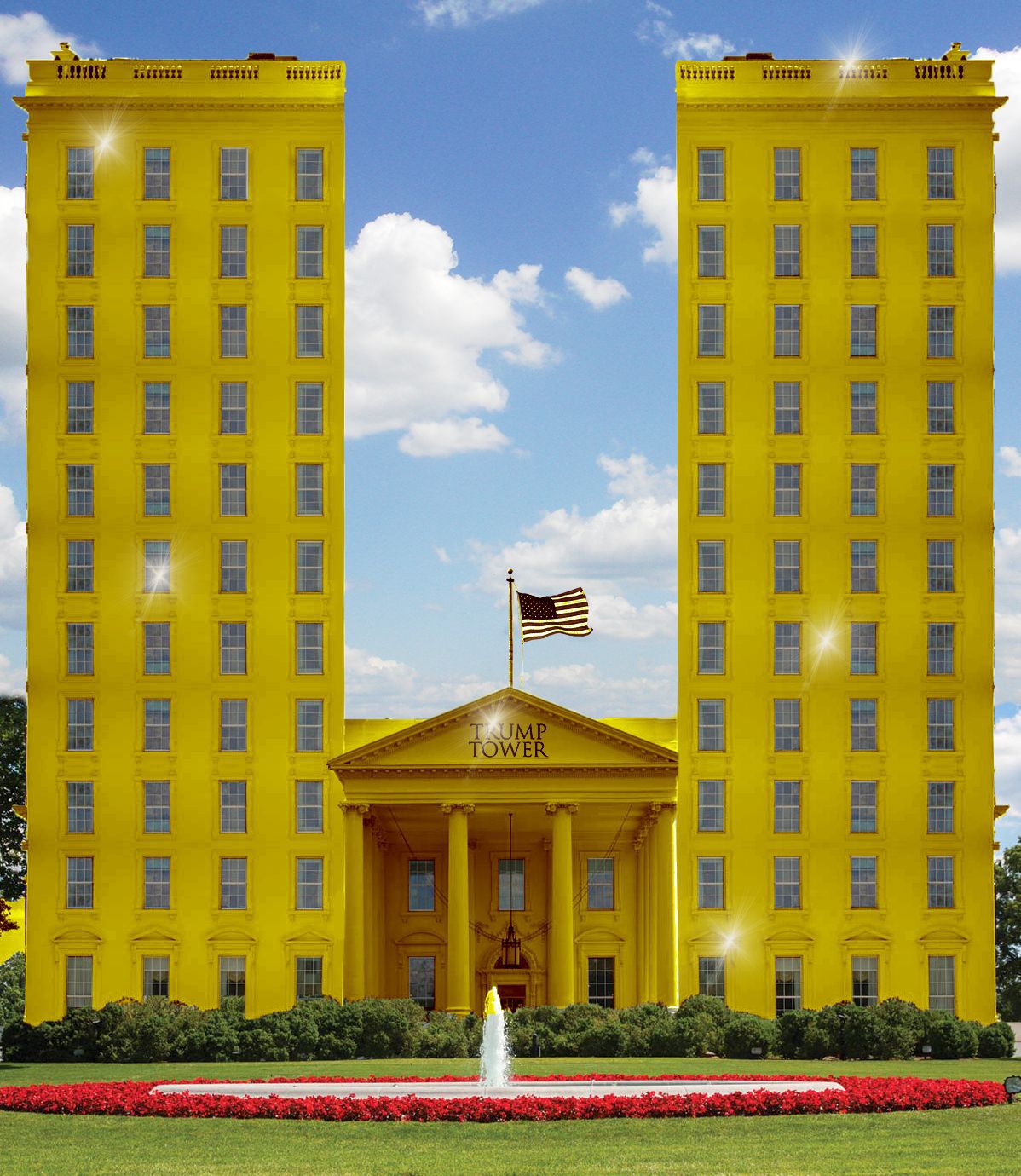 Фотография: Мастера фотошопа предвкушают дизайн Белого дома после того, как туда въедет Трамп №7 - BigPicture.ru