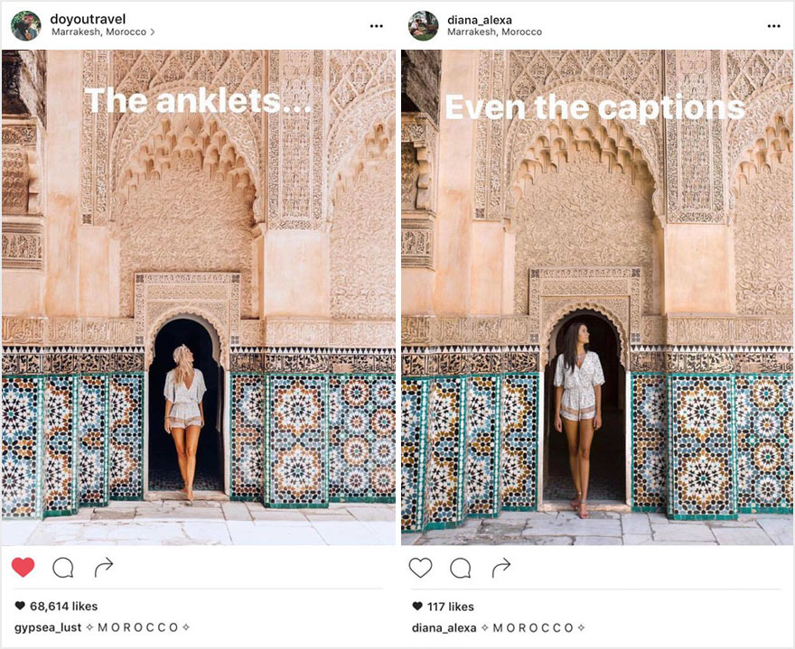 Фотография: Пара обнаружила, что кто-то в точности копирует их снимки из поездок в Instagram №7 - BigPicture.ru