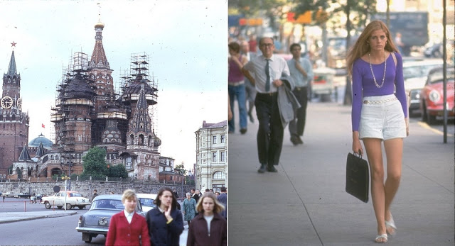 Фотография: Восток и Запад: цветные фотографии Москвы и Нью-Йорка в 1969 году №9 - BigPicture.ru