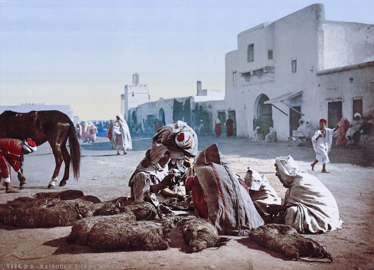 Редкие цветные кадры из Туниса рубежа 19-20 веков