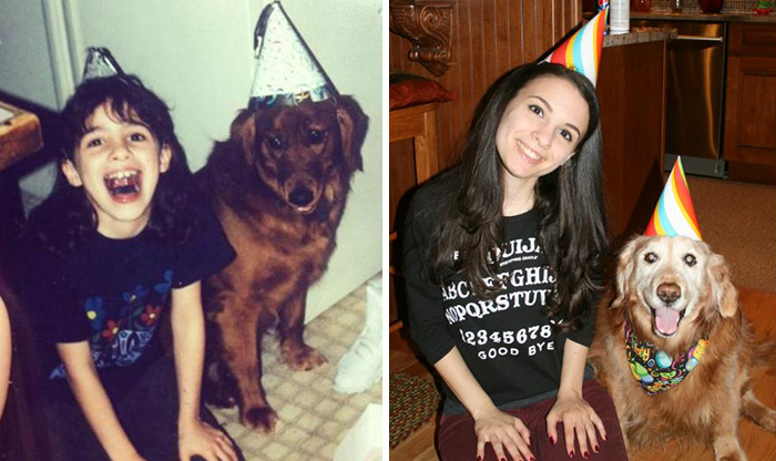Фотография: Выросли вместе: собаки и их хозяева в начале дружбы и через много лет №10 - BigPicture.ru