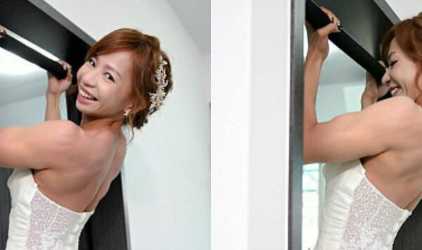 Самая сильная невеста в мире: тайванька покорила гостей свадьбы тренировкой в платье