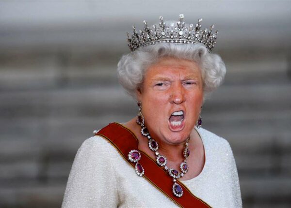 Королева Трамп: дизайнер создает коллажи из снимков Дональда Трампа и королевы Елизаветы