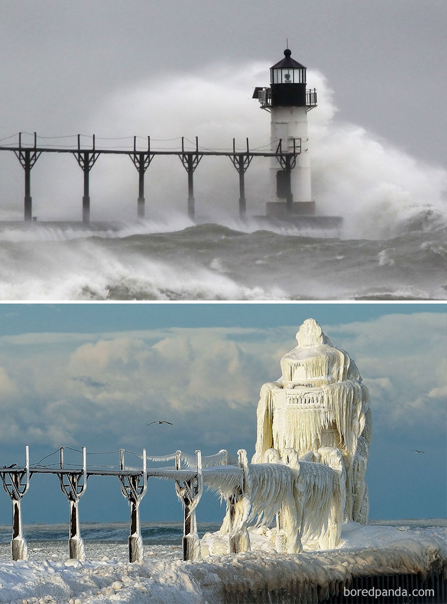 Фотография: Волшебные снимки живописных мест до и во время зимы №2 - BigPicture.ru