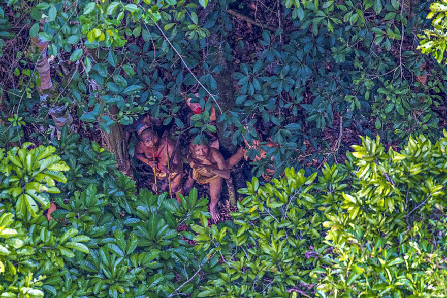 Фотография: Бразильскому фотографу удалось подобраться как никогда близко к абсолютно дикому племени в лесах Амазонии №2 - BigPicture.ru