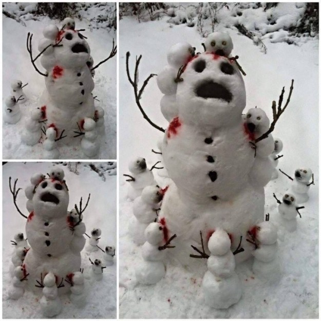 Фотография: Не все снеговики одинаково дружелюбны №5 - BigPicture.ru