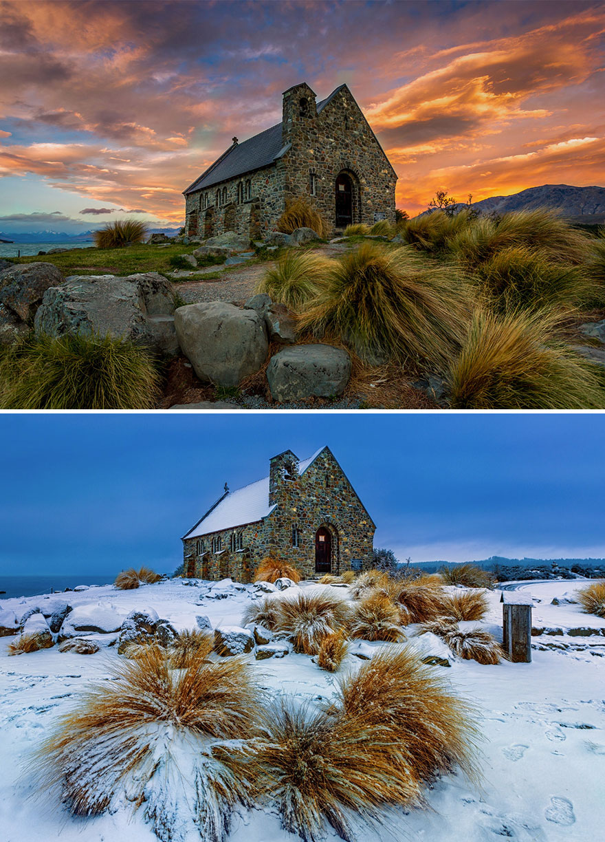 Фотография: Волшебные снимки живописных мест до и во время зимы №26 - BigPicture.ru