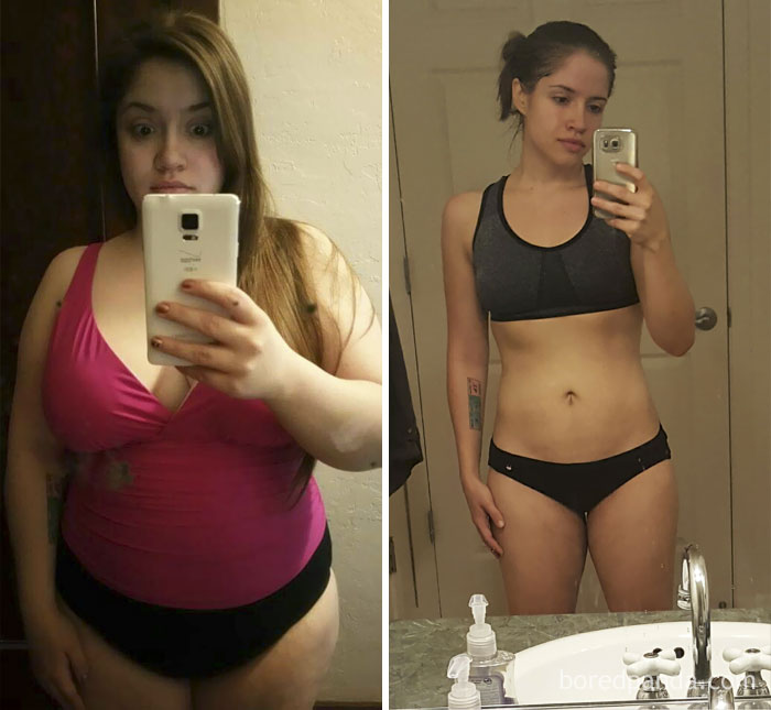 мотивирующие фото до и после похудения
