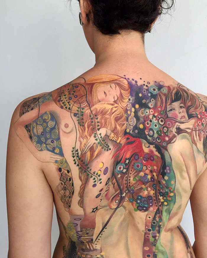 Фотография: Татуировки для тех, кто в восторге от творчества Густава Климта №8 - BigPicture.ru