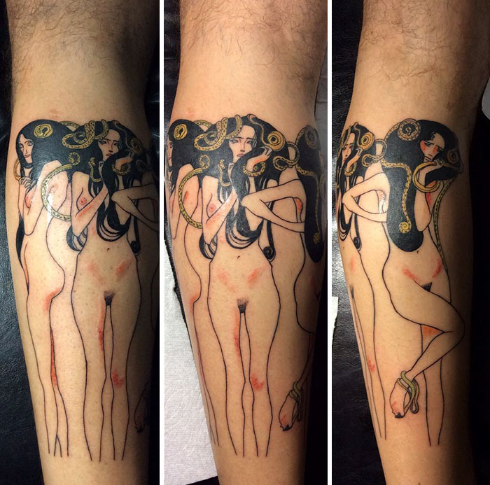 Фотография: Татуировки для тех, кто в восторге от творчества Густава Климта №9 - BigPicture.ru