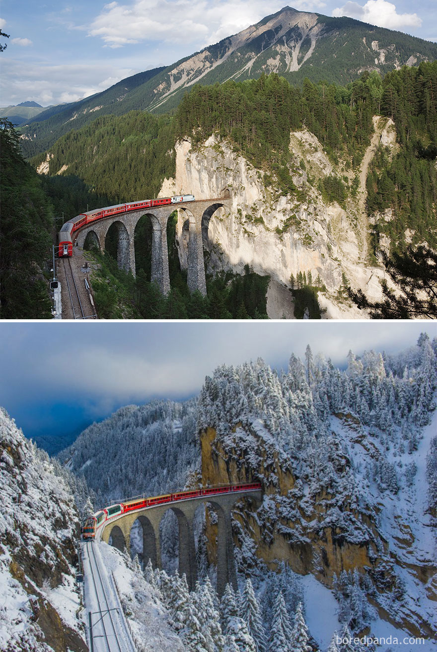 Фотография: Волшебные снимки живописных мест до и во время зимы №9 - BigPicture.ru