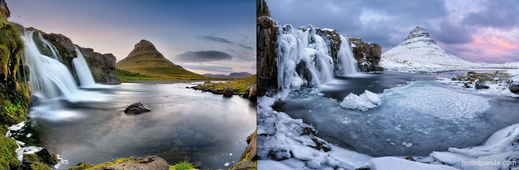 Фотография: Волшебные снимки живописных мест до и во время зимы №1 - BigPicture.ru