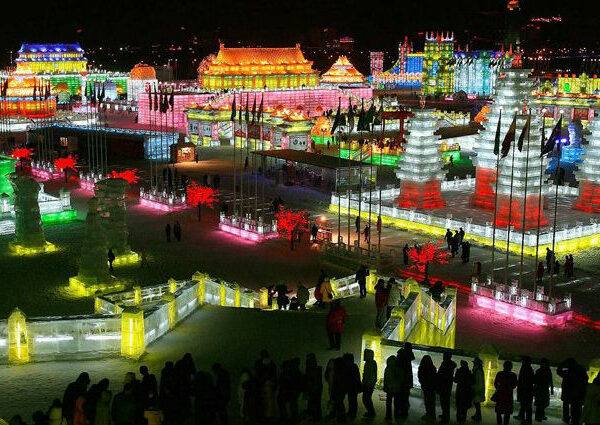 Королевство льда и снега на Харбинском фестивале в Китае
