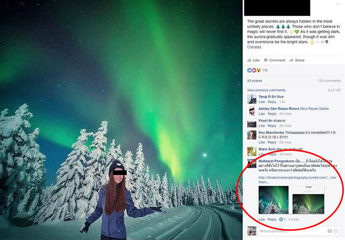 Фотография: Популярную в Instagram стюардессу поймали на том, что она вставляет себя в украденные фотографии №2 - BigPicture.ru