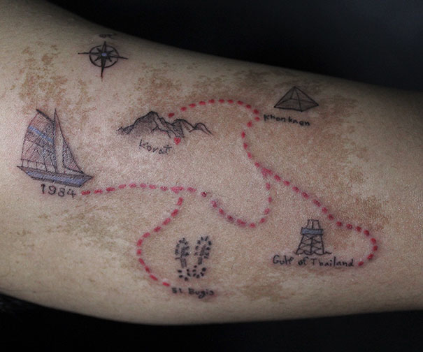Фотография: Люди с родимыми пятнами, которые не растерялись и сделали их частью татуировок №3 - BigPicture.ru