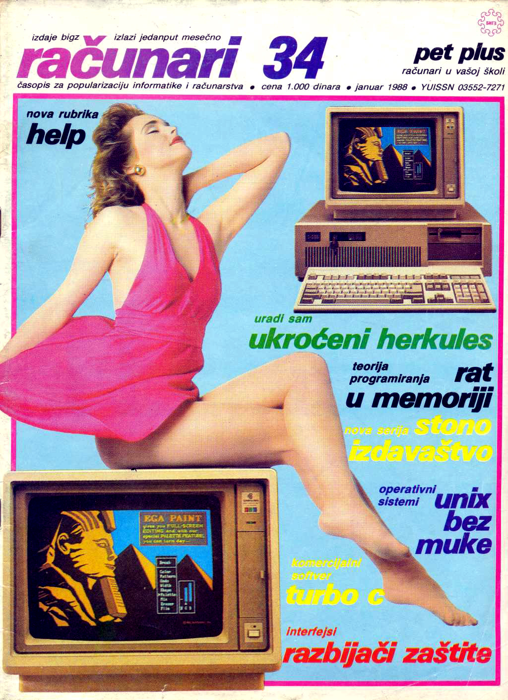 Фотография: Ретрокрасавицы с обложек югославского компьютерного журнала №6 - BigPicture.ru