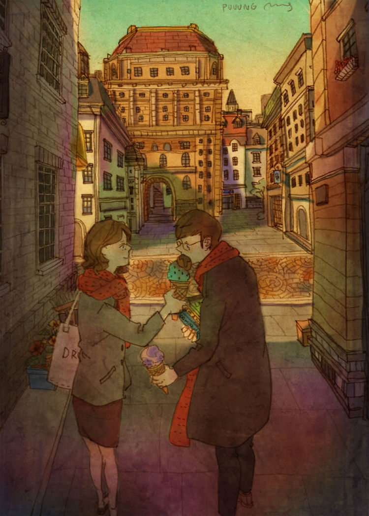 Фотография: Теплые акварельные иллюстрации о любви от южнокорейской художницы №11 - BigPicture.ru