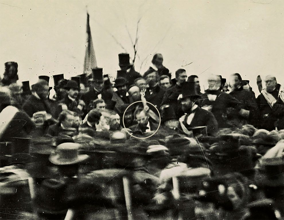 Единственная известная фотография Авраама Линкольна в Геттисберге.
