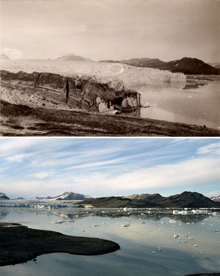 Фотография: Как тает Арктика: впечатляющее сравнение кадров XX века и современных №3 - BigPicture.ru