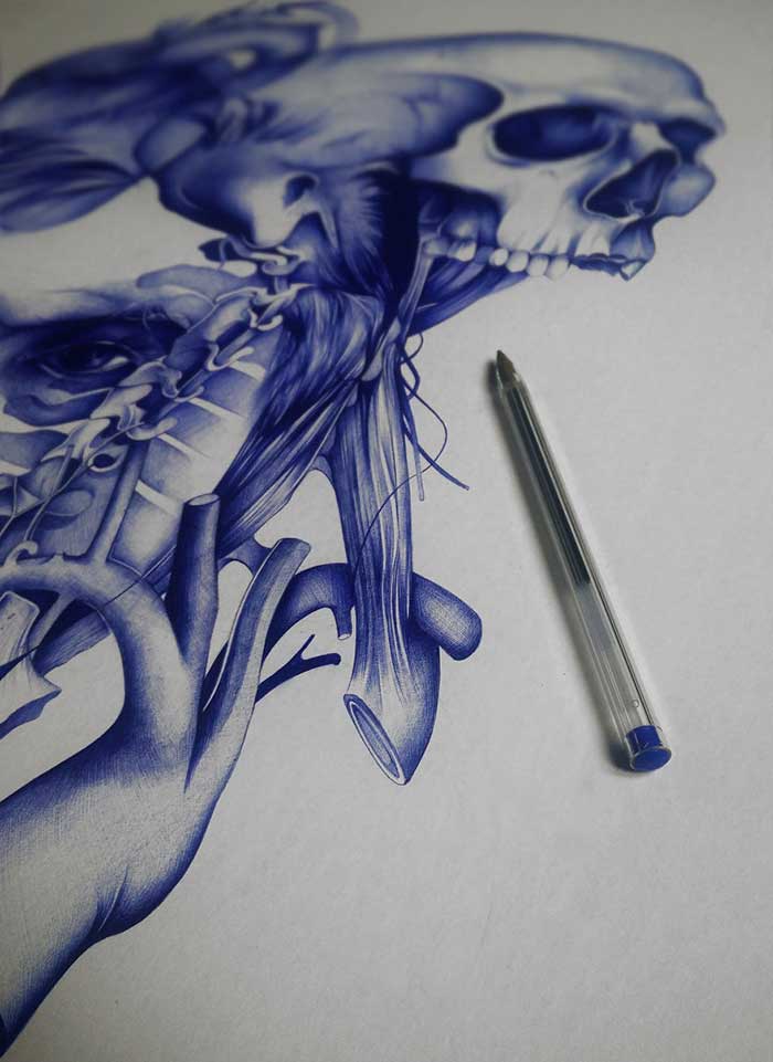Фотография: Парень рисует простой шариковой ручкой, а получается почти фотография №5 - BigPicture.ru