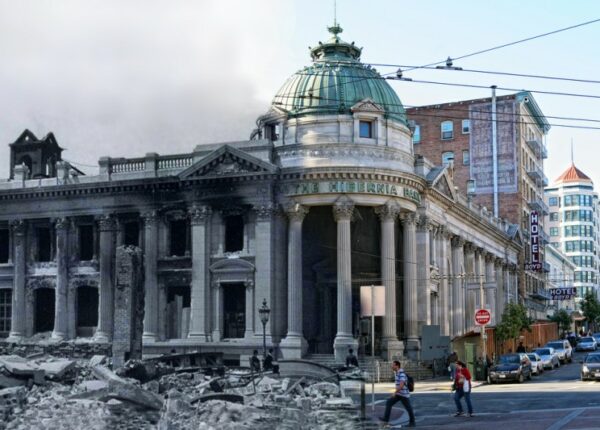 Сан-Франциско после разрушительного землетрясения 1906 года и сегодня