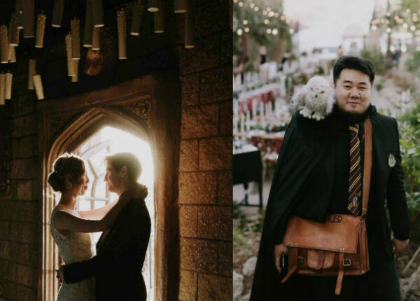 Свадьба в стиле «Гарри Поттера»: совы, замок и волшебные палочки