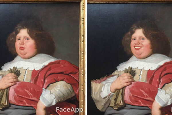 Парень ходит по музеям и «смешит» старинные портреты с помощью приложения FaceApp