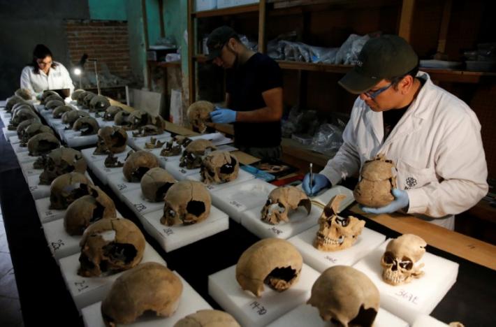 Фотография: В Мехико обнаружили ацтекскую башню из человеческих черепов №11 - BigPicture.ru