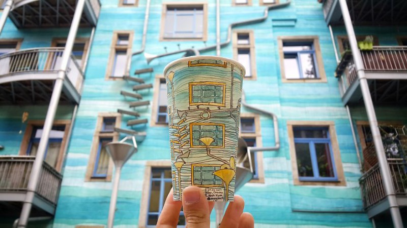 Фотография: Нет искусства без стакана: путешественник расписывает кофейные стаканчики, зарабатывая на жизнь №11 - BigPicture.ru
