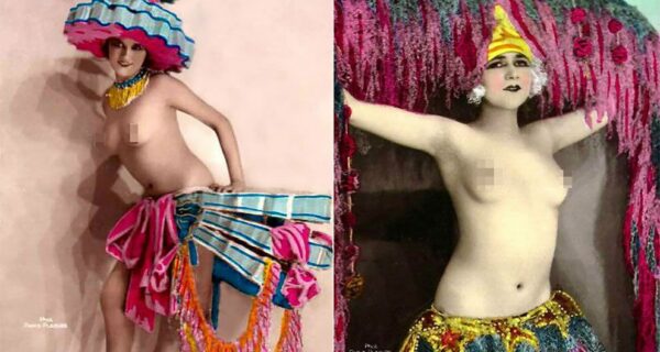 Откровенные винтажные открытки с танцовщицами Казино де Пари