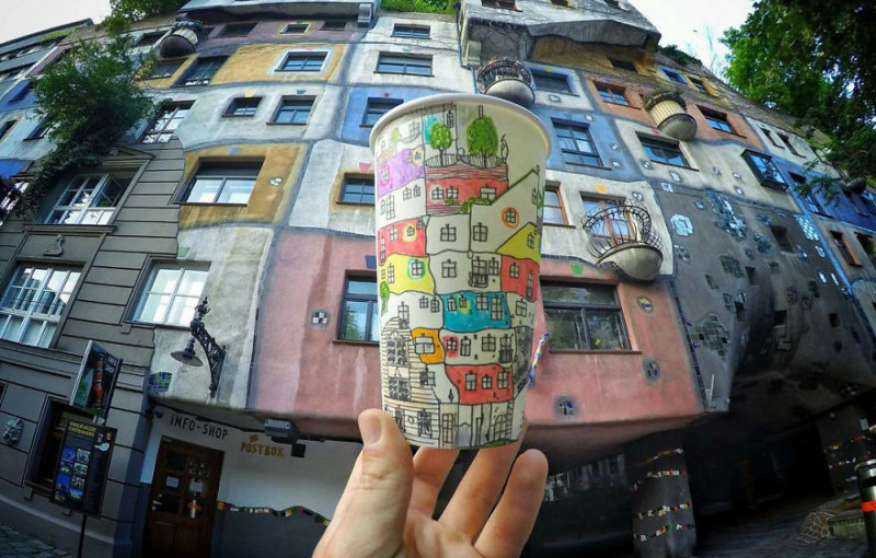 Фотография: Нет искусства без стакана: путешественник расписывает кофейные стаканчики, зарабатывая на жизнь №6 - BigPicture.ru