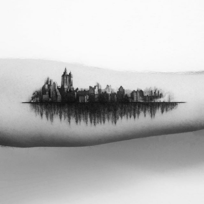 Фотография: Город над подошвой: восхитительные архитектурные татуировки №9 - BigPicture.ru