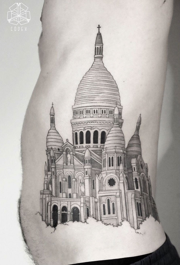 Фотография: Город над подошвой: восхитительные архитектурные татуировки №17 - BigPicture.ru