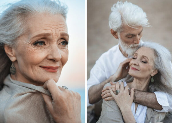 Трогательная фотосессия пожилой пары от российского фотографа