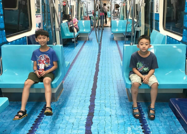 В Тайбэе вагоны метро превратили в спортивные площадки