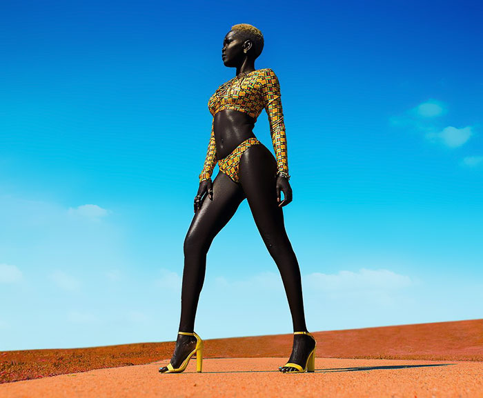 Фотография: Королева тьмы: темнокожая красотка модель Ньяким Гатвех №12 - BigPicture.ru