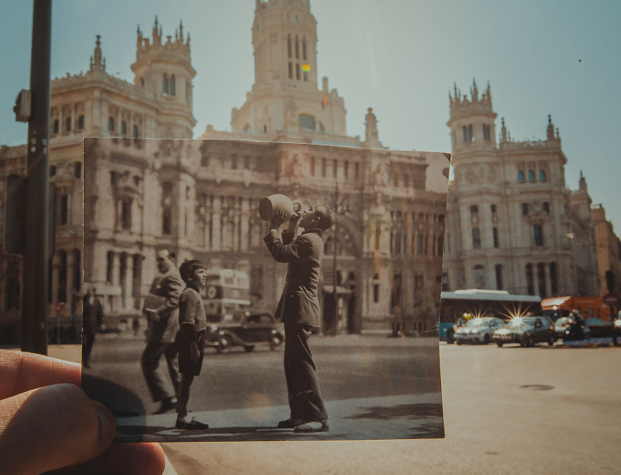 Фотография: Окно в прошлое: житель Баку комбинирует старые фото с современными видами №16 - BigPicture.ru